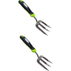 Garden Guru Stainless Steel Hand Weeder Fork Tool with Ergonomic Handle, 2pack
