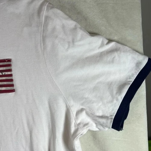 Polo Ralph Lauren XL weiß und blau Poloshirt amerikanische Flagge USA 4. Juli - Bild 2 von 9