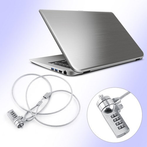 Laptop Security Combination Lock Cable Chain Theft Deterrent 4 Digit Password - Picture 3 of 12