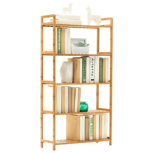 Bamboo Wooden Bookshelf Bookcase Storage Rack Plant Flower Display Shelving UK - Picture 4 of 6