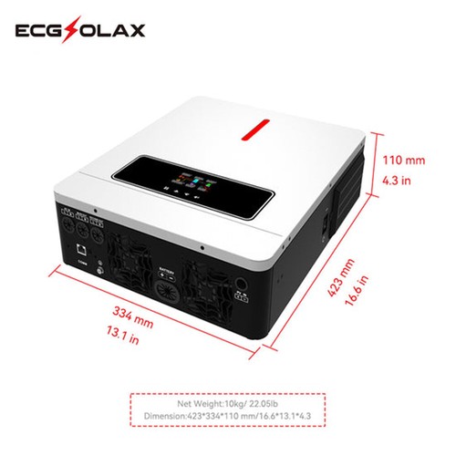 ECGSOLAX 4200W DC 24V AC 220V Off/Gird Tie Solar Inverter MPPT Pure Sine Wave - Picture 3 of 10