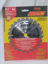 IRWIN MARATHON 6 1/2" 24T 14029 thin kerf carbide tipped circular saw blade