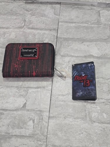 Loungefly Friday the 13th Jason Voorhees Mask Halloween Horror Movie Zip Wallet - Picture 2 of 7