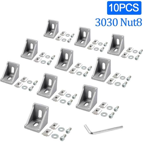 Eckwinkel 20x20/30x30/40x40 Winkel Nut 6/8 Aluprofil Winkel Befestigungsmaterial - Bild 29 von 40