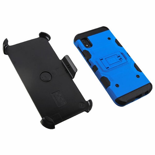Samsung GALAXY A10E Case Tuff Hybrid Rubber Armor Screen Protector Holster Cover - Photo 12 sur 36