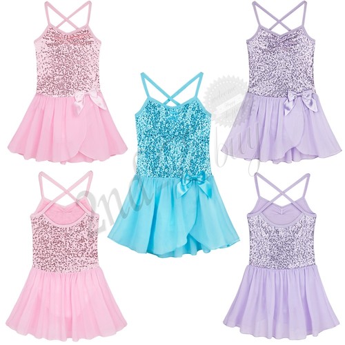 Mädchen Ballett Kleid Tutu Turnanzug Tanz Gymnastik Kostüm Fee Ballerina Prinzessin  - Bild 2 von 39