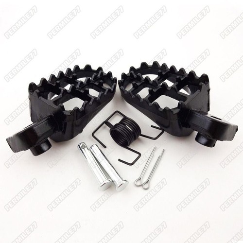 Aluminium Footrest Foot Pegs For Yamaha PW 50 80 PW50 PW80 TW200 Dirt Bike Black - Bild 2 von 4