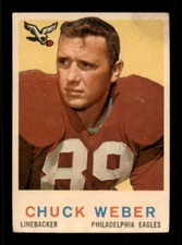 1959 Topps #94 Chuck Weber GVG RC Rookie Eagles 550259
