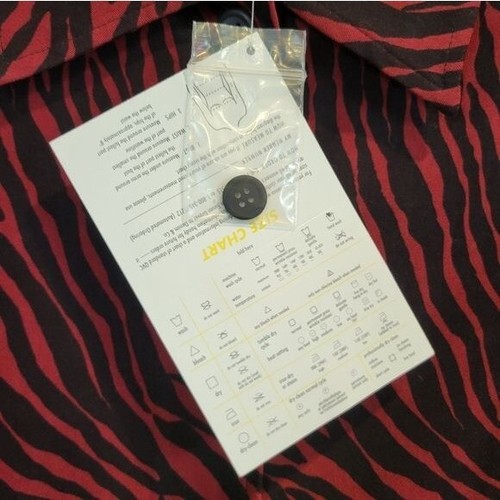 Jessica Holbrook | Vestido Estampado Cebra Botón Delantero Vestido Rojo Negro Nuevo con Etiquetas Talla L - Imagen 4 de 6