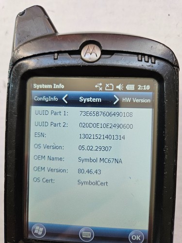 1 x Zebra Motorola Symbol MC67 MC67NA P/N: MC67NA-PDABAB00300 Lot #1305 - Photo 6 sur 15