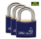 Burg Wachter Weatherproof Triple Pack 30mm Padlock -Stainless Steel Shackle