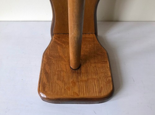 Vintage Solid Wood Farmhouse Paper Towel Holder Hand Painted Apple Topper 18.5" - Picture 12 of 16