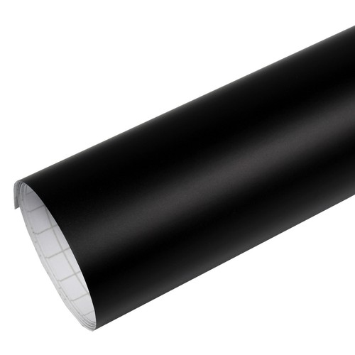 Premium AutoFolie Schwarz Matt Auto Folie (8€/m²) BLASENFREI Luftkanäle 3D Wrap - Bild 1 von 5