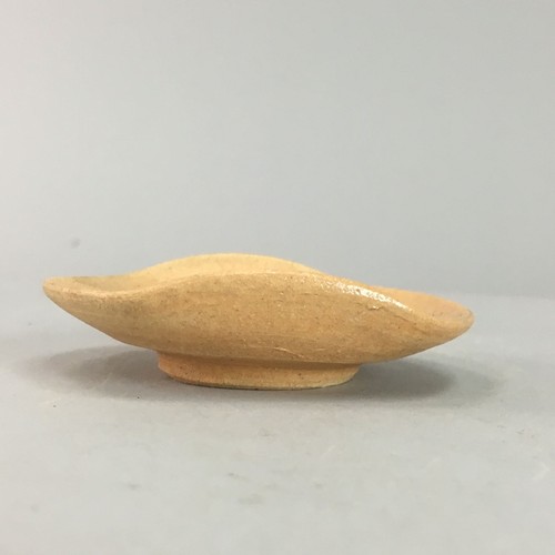 Japanese Ceramic Soy sauce Dipping Dish Kozara Orange Vtg Pottery Plate PT244 - Picture 6 of 10