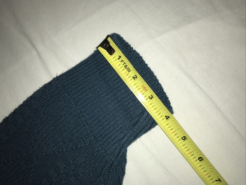 Vintage 80's JOHN WEITZ Men Cotton Knitted Sweater Blue Size Large Made In USA - Picture 11 of 12