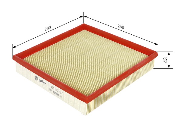 Bosch 1 457 433 697 Luftfilter Einsatz FüR BMW 1 StüCk-image