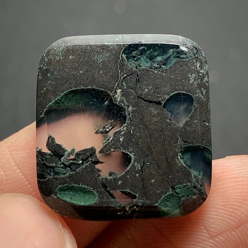 Cabujón de ágata amigdaloidal natural 19x17,5x3,5 mm alta calidad 13 ct - Imagen 3 de 7