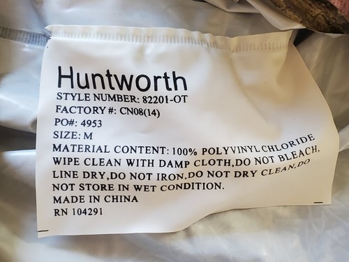 Huntworth Hunting Raincoat Size MEDIUM Camouflage Jacket Vinyl - Picture 5 of 6
