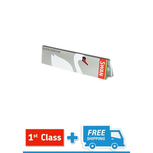 Papel de liar para fumar genuino delgado SWAN SILVER KING SIZE 5 10 25 50 - Imagen 3 de 11