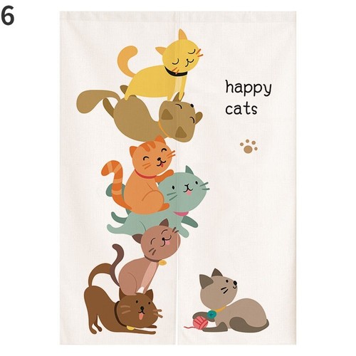 1x Cute Cartoon Animals Door Curtain Childrens Bedroom Short Drape Door Decors - Picture 19 of 21