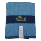 Lacoste Bath Towel 30"X52" Teal Blue/Green 100% Cotton Highly Absorbent Low Lint