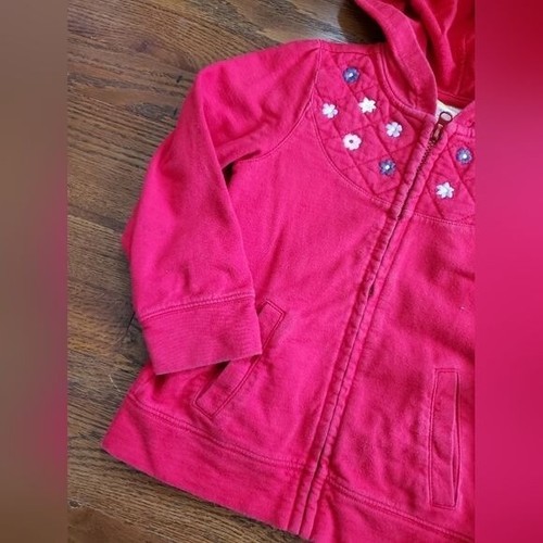CRAZY 8 Girls XS/4 red smocked full-zip  hoodie - Picture 3 of 7