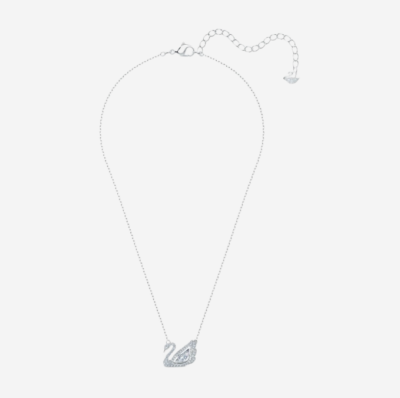 Swarovski Dancing Swan Necklace White Rhodium Plated (W
