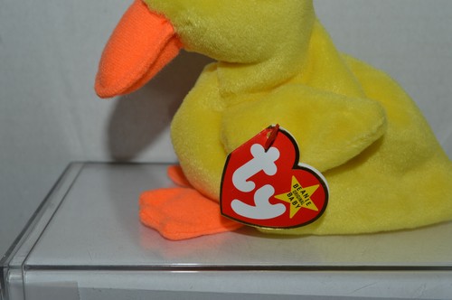 Ty Beanie Baby~#4024~4ta Generación~Quackers~Pato~Buen Corazón Etiqueta~Tarjeta Comercial~Nuevo en Caja - Imagen 3 de 3