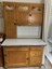 antique “sellers” (hoosier style) wood kitchen cabinet - single family heirloom!
