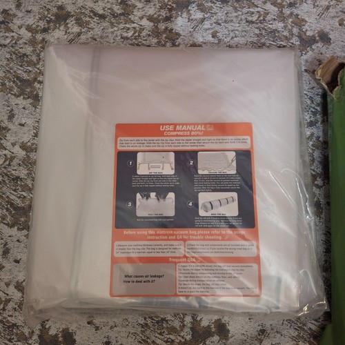 Sacchetto Sottovuoto Materasso Memory Foam King Size Profondità 14" Stoccaggio Spostamento - Foto 6 di 7