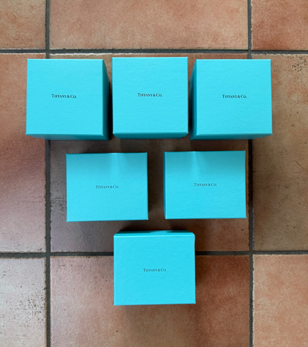 Original TIFFANY Geschenkbox 6er SET BOXEN (10*10*8, 11*9*5)