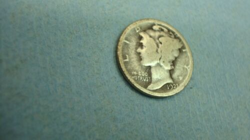 Moneda de diez centavos de mercurio 1921 fecha semillave 90 % plata - Imagen 2 de 6