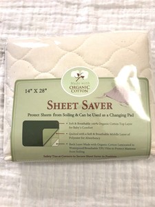 New Organic Cotton Crib Sheet Saver Changing Pad Ivory 14 X 28
