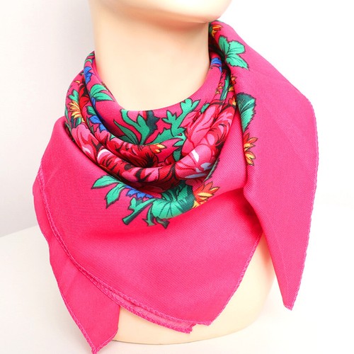 LOT Fashion Women Square Shawl Satin Silk Floral Printed Head Neck Scarf 70x70cm - Picture 11 of 31