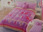3 pc Horse Race Twin Reversible Comforter, Sham and Decorative Pillow Set NIP