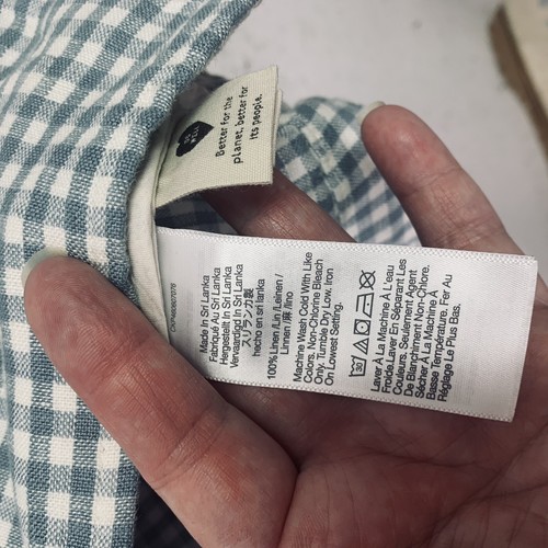 Madewell Linen Dorset Blazer in Gingham Check Womens Size Small Blue White $152 - Picture 10 of 12