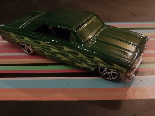 HotWheels '66 Chevy Nova - Green - approx 1:64 Die-cast Car - Picture 1 of 2