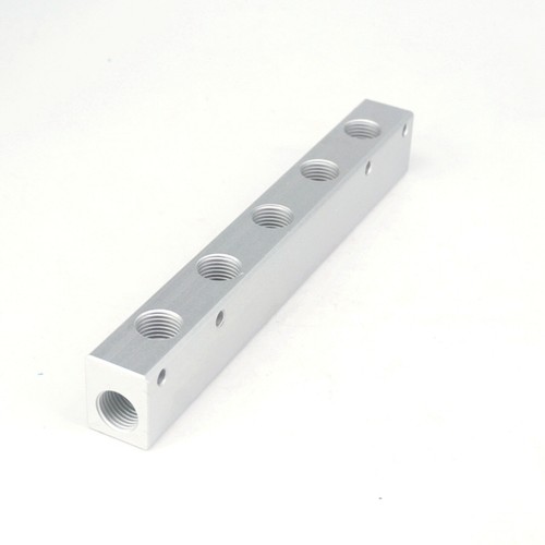 Divisor de bloque de colector de aire neumático de aluminio macizo de 2-10 vías BSP de 1/4" - Imagen 17 de 31