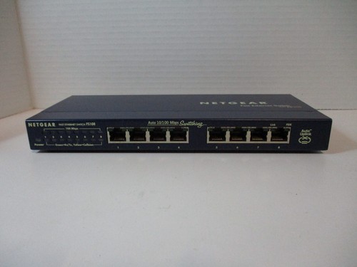 NETGEAR ProSafe 8 Port 10/100 Mbps POE Fast Ethernet Switch FS108 V2 - Picture 2 of 4