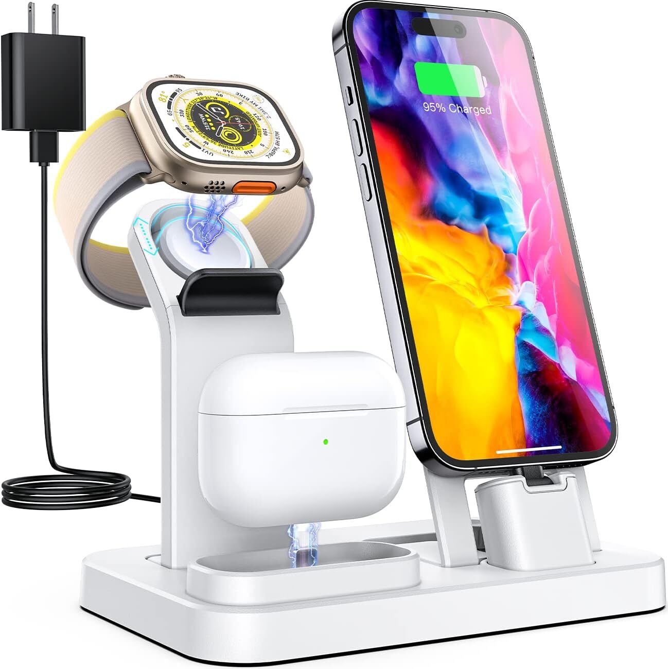 RJR Обновил зарядную станцию 3 в 1 для устройств Apple - Белый