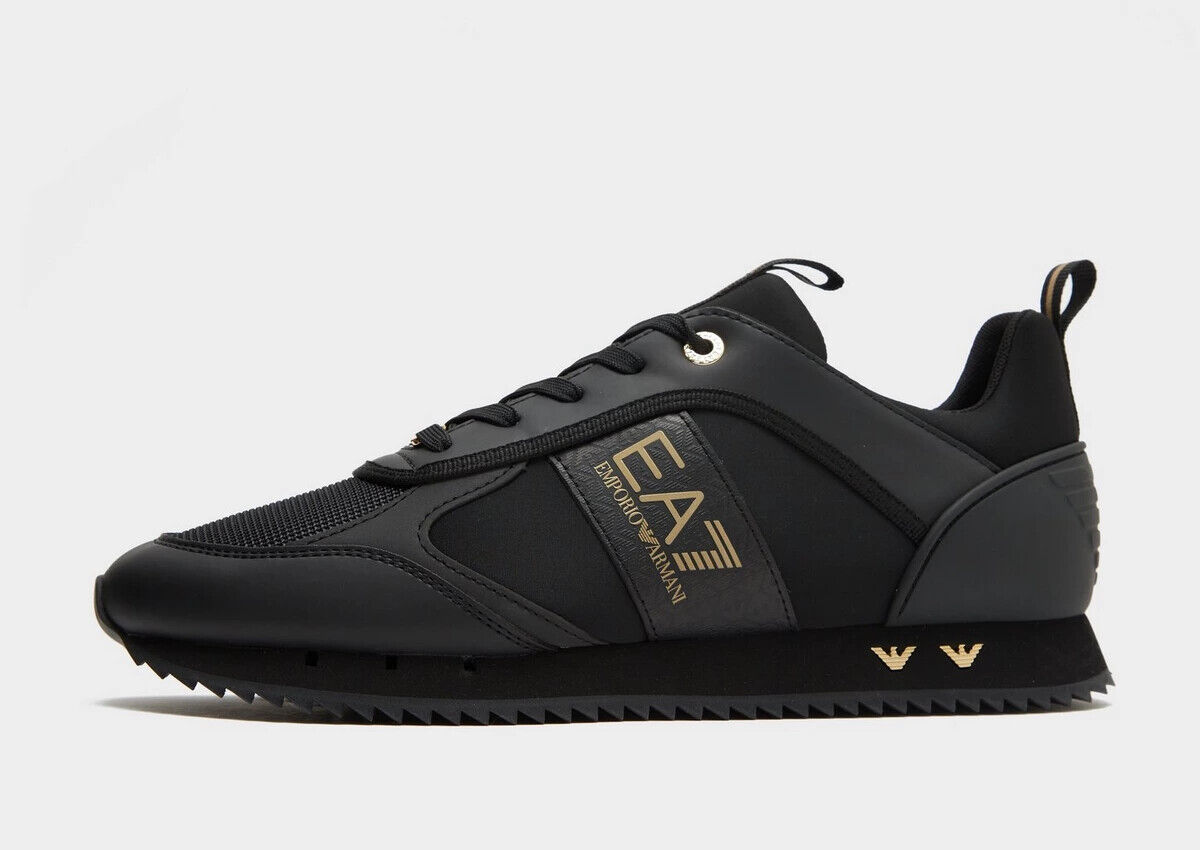 Emporio Armani EA7 B W Laces Men s Limited Edition Shoes Black Gold