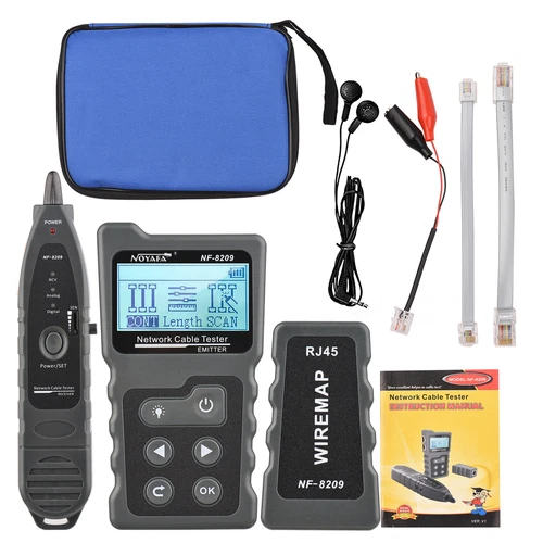 NF-8209 Multifunktional LCD-Netzwerkkabeltester Wire Tracker PoE Checker Q4W8