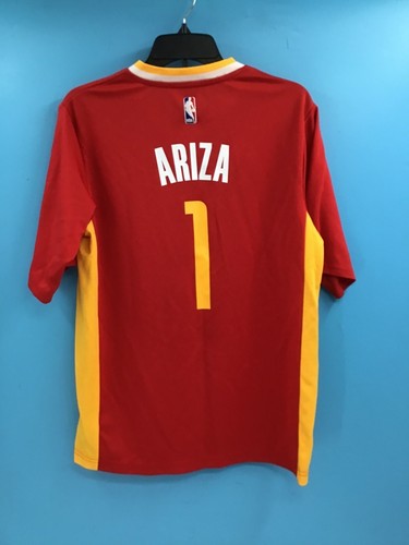 Adidas Houston Rockets #1Trevor Ariza Clutch City Polo Shirt Size M - Picture 2 of 6