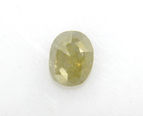 Diamante de corte rosa de 0,62 quilates de forma ovalada natural amarillo elegante 5,58x4,38x2,89 mm - Imagen 2 de 23