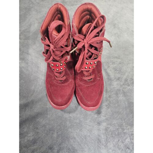 BUCCO CAPENSIS Damen-Schnür-High-Top-Keilabsatz 7,5 burgunderrot - Bild 5 von 7