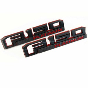 2x OEM Black F150 King Ranch Emblems Right and Left Side Fender Badge 3D Nameplate Replacement for F-150 Red Genuine Parts 2x OEM Black F150 King Ranch Emblems Right and Left Side Fender Badge 3D Nameplate Replacement for F-150 Red Genuine Parts