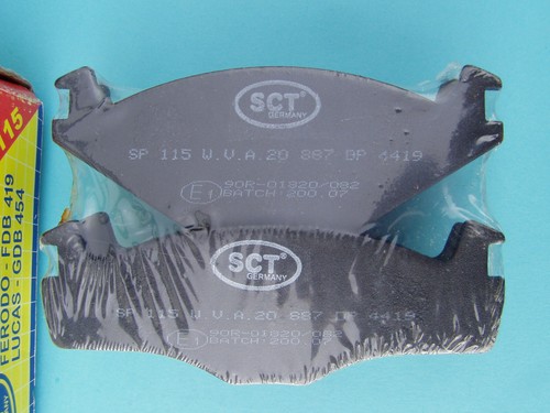 Bremsbelag Satz, SCT® Germany, SP115 PR Bremsklötze für VW Golf, SEAT, OVP / NOS - Bild 3 von 6