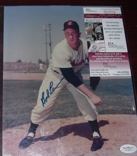Bob Lemon Signed Auto ROAL Baseball + 8x10 Photo JSA Cleveland Indians HOF - Picture 4 of 4