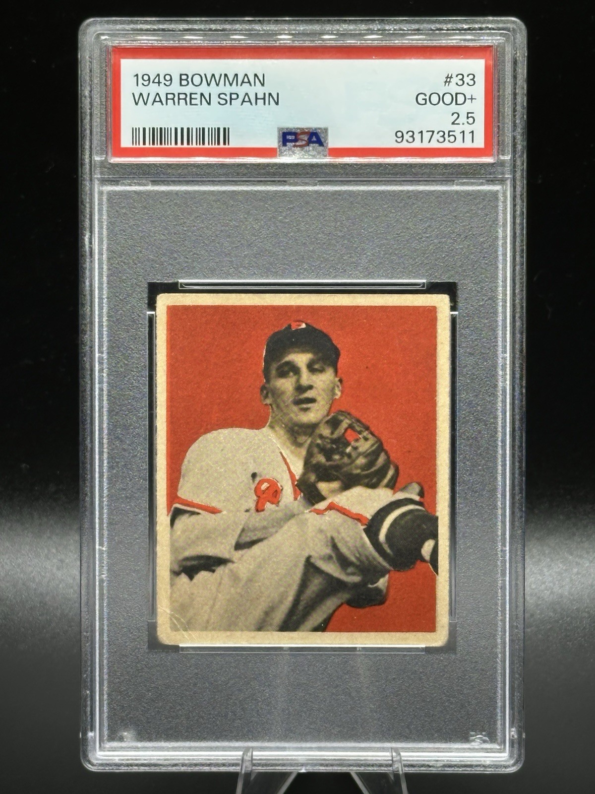 1949 Bowman - #33 Warren Spahn - HOF - PSA 2.5 GOOD+
