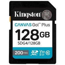 Tarjeta de Memoria Kingston CANVAS Go! Plus 128GB SD XC/ Clase 10/ 200MBs